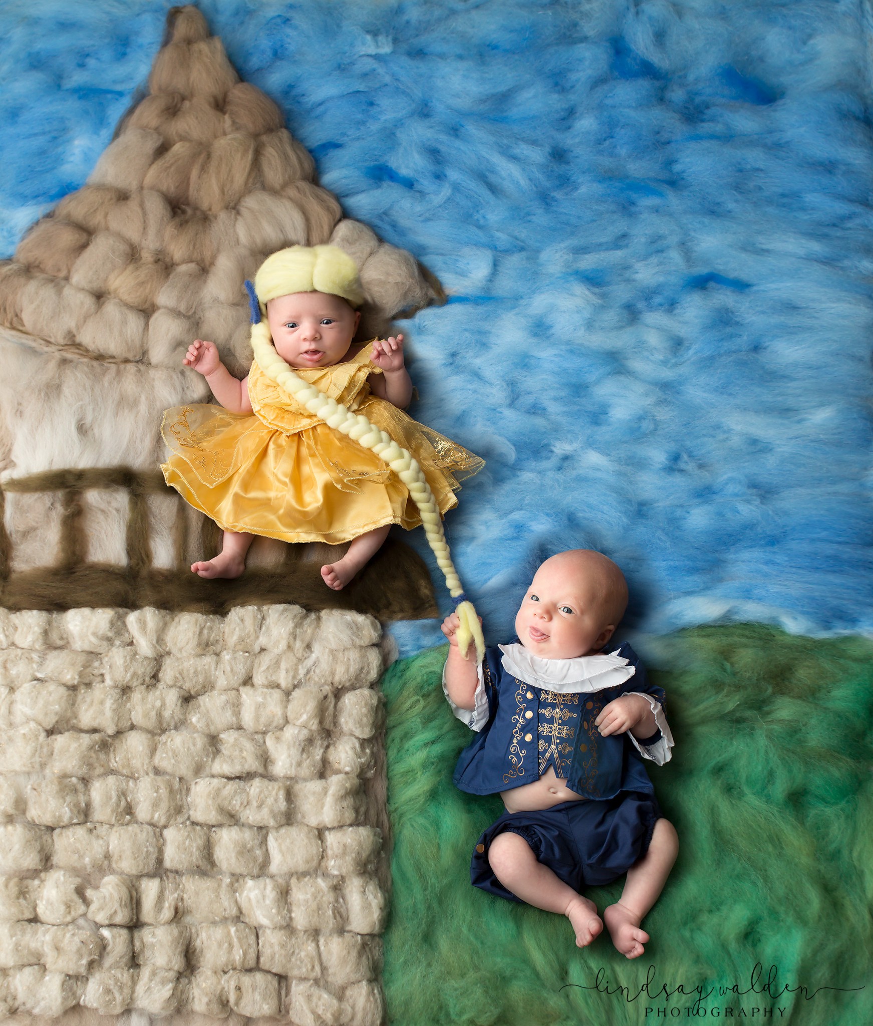 rapunzel twins dallas newborn photographer