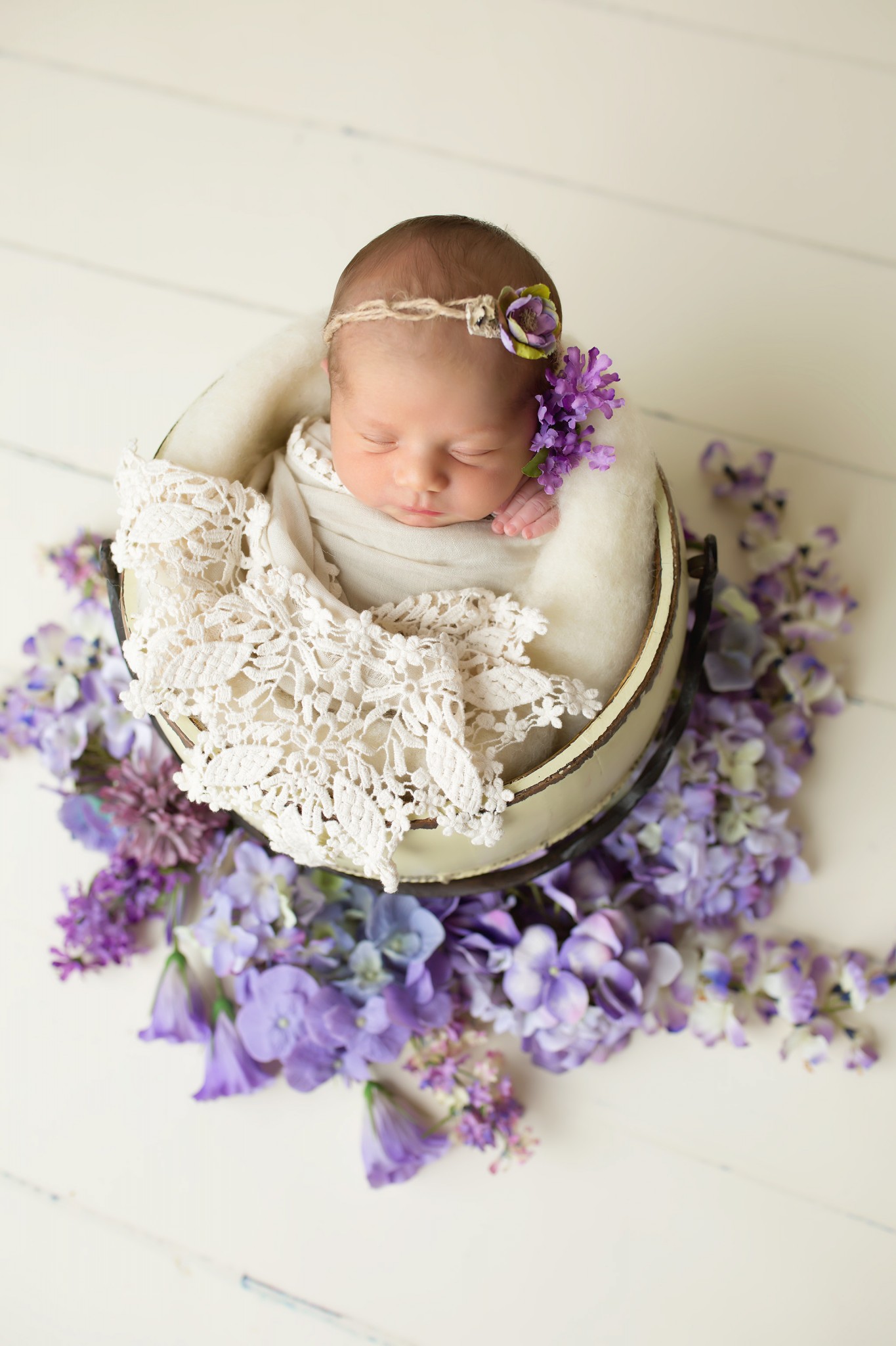 girl flowers texas newborn photographer
