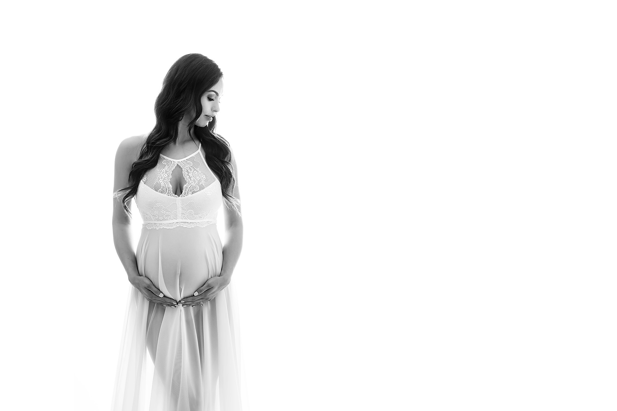 Dallas fort worth maternity photographer black and white