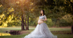 maternity outdoors tutu bare belly Dallas photography