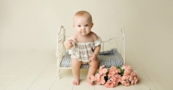 baby girl milestone lace pearls roses sweet simple fort worth photography