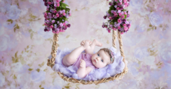 baby girl swing flowers girlie beautiful Dallas photography