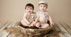 twins baby girl boy retro rustic classic Southlake photography