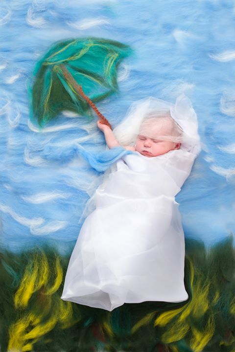 newborn baby girl masterpiece collection La Promenade Woman with a Parasol Claude Monet Dallas photography
