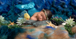 newborn baby girl masterpiece collection Little Mermaid Fort Worth photography