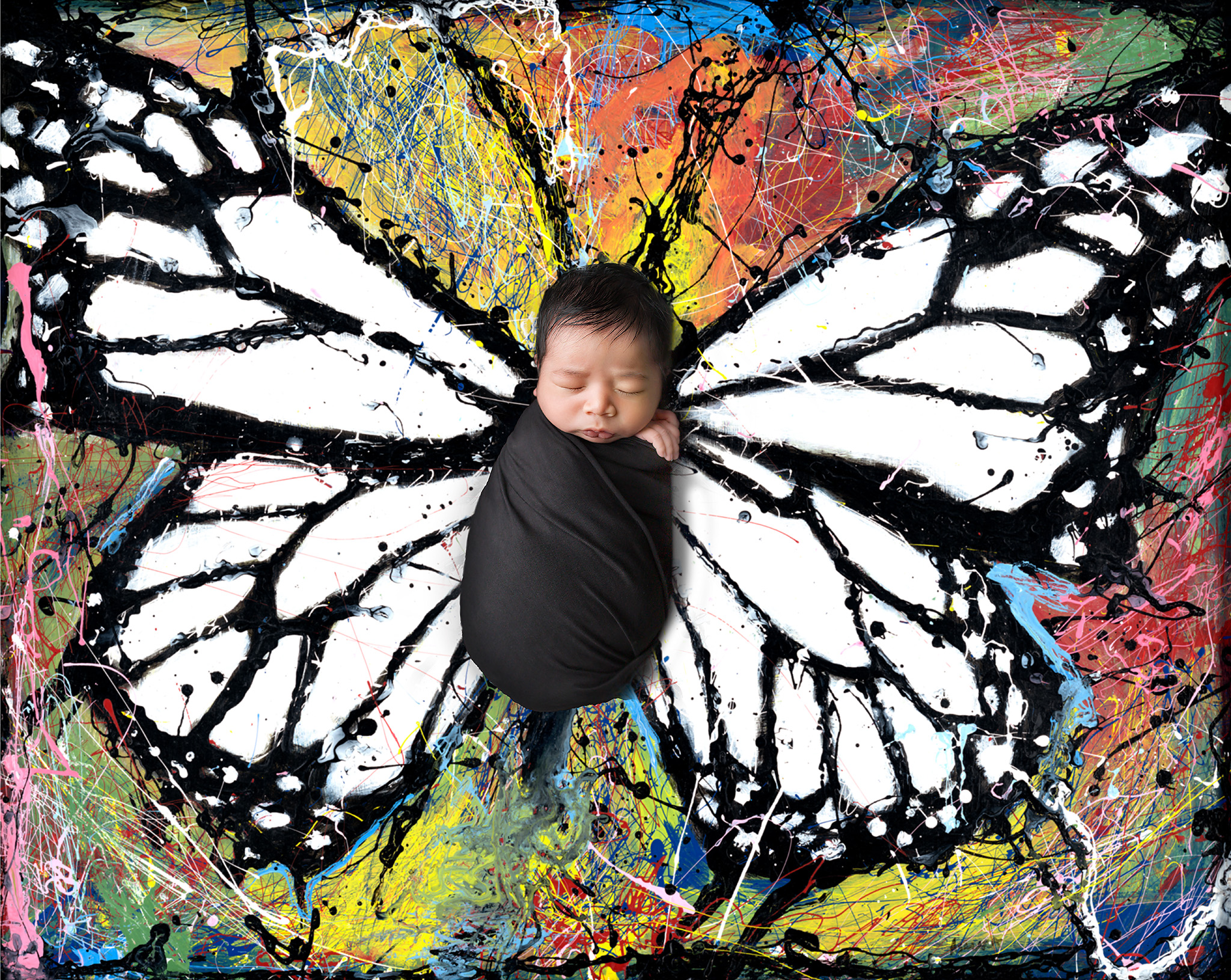 newborn boy butterfly dallas photographer