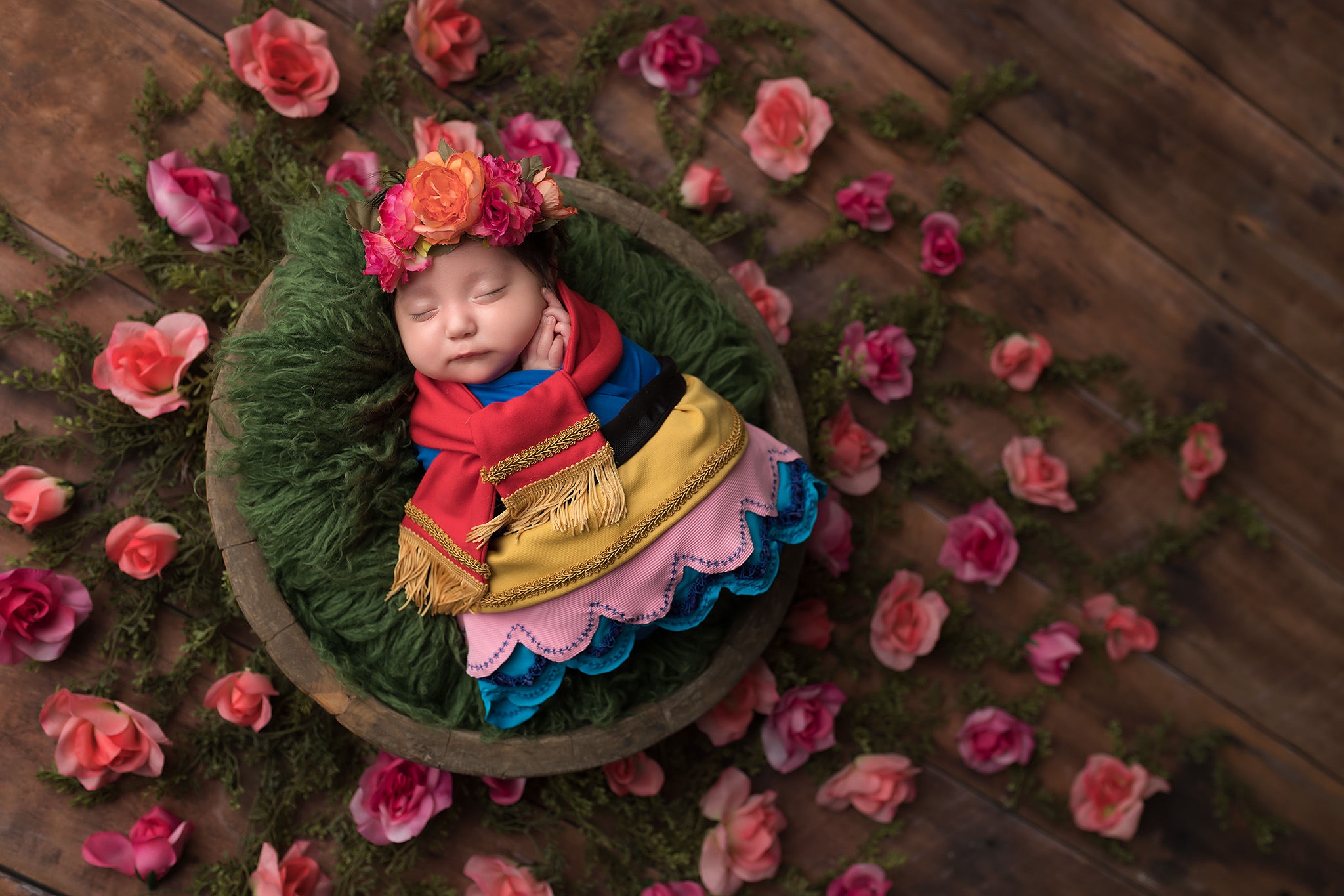 Frida Kahlo newborn photography dallas fort worth texas