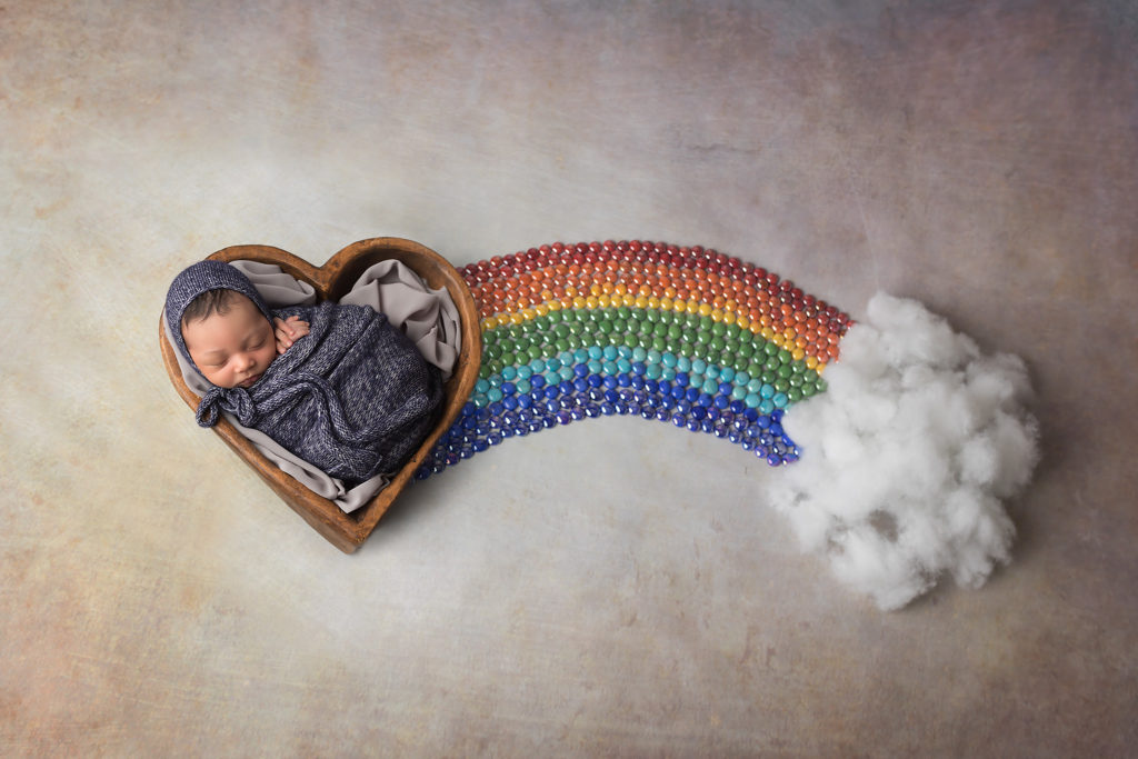 newborn rainbow image dallas fort worth newborn photographer