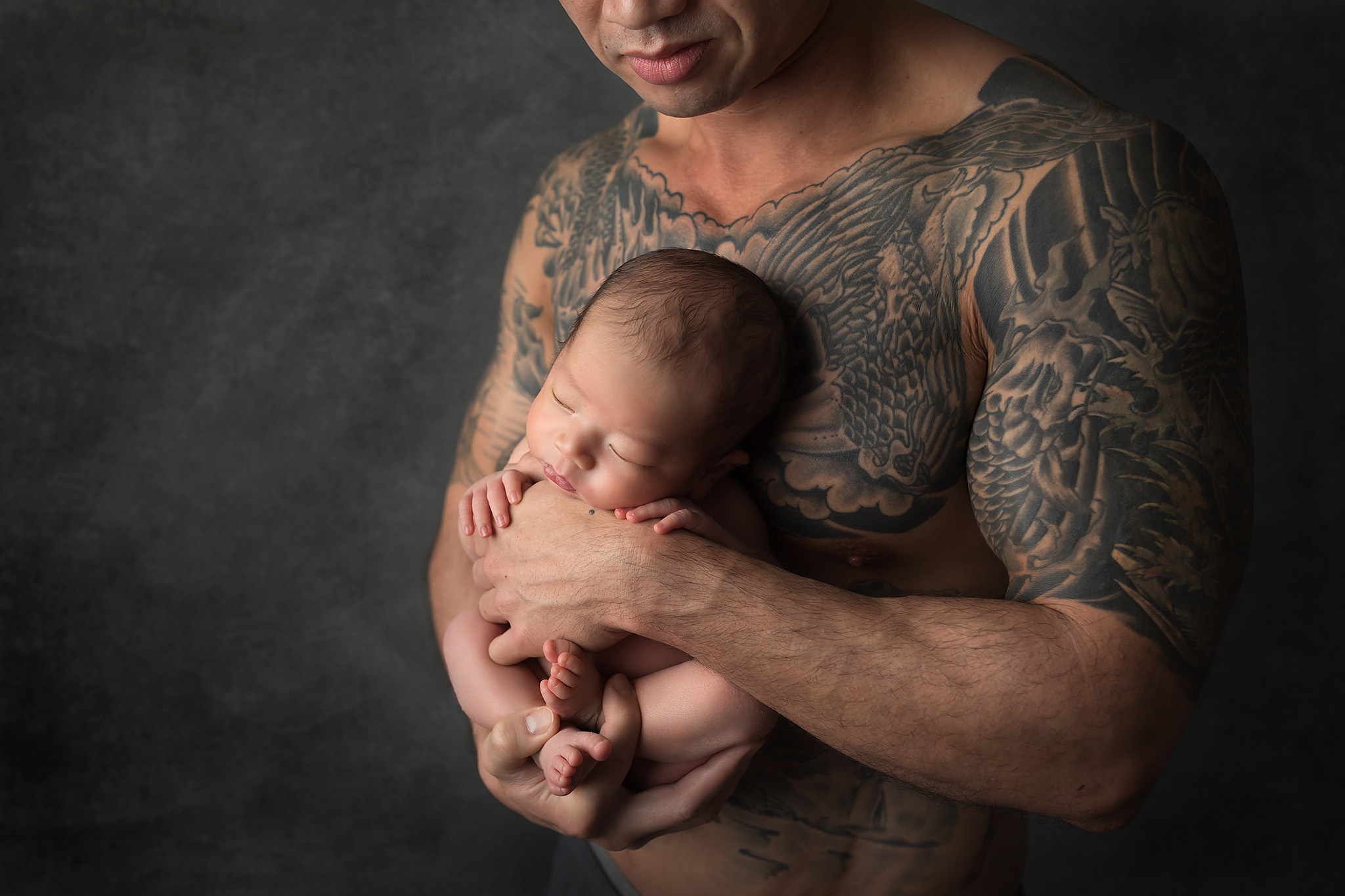 dad with newborn photo dallas newborn photographer