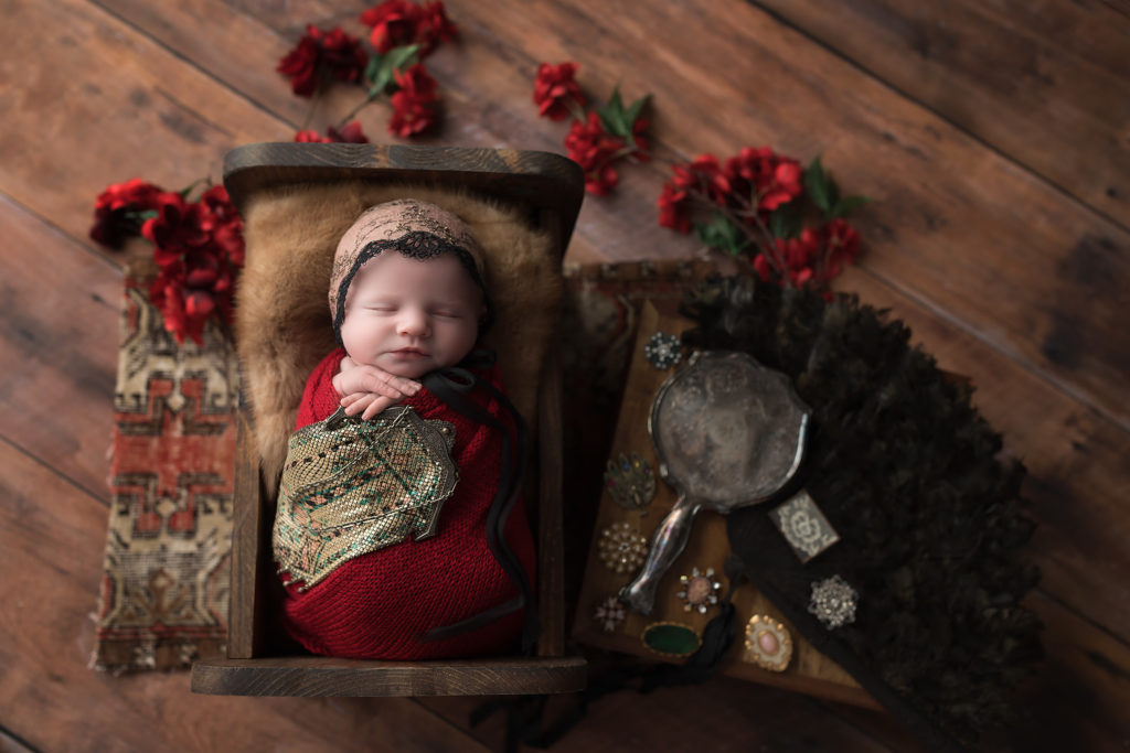 little old lady newborn costume dallas photographer