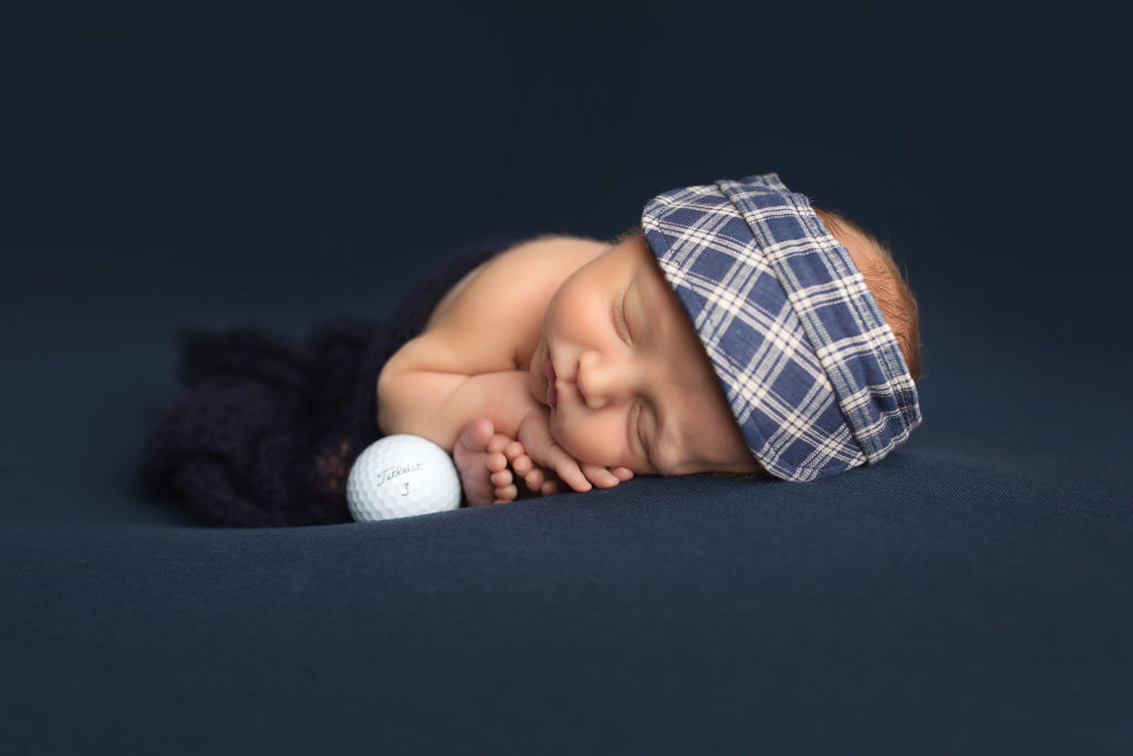 newborn golf costume dallas photographer