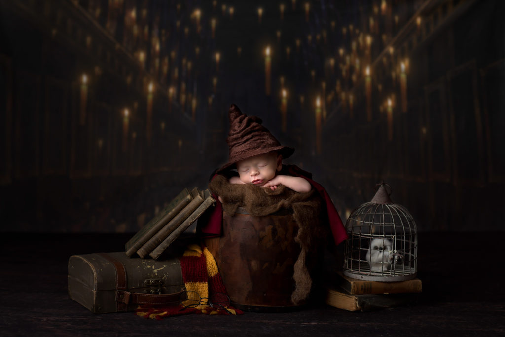 newborn Harry Potter costume dallas photographer