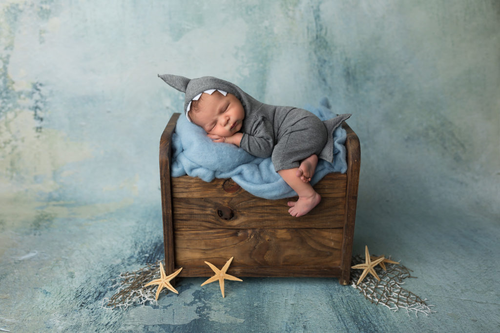 newborn shark costume dallas photographer costumed newborns