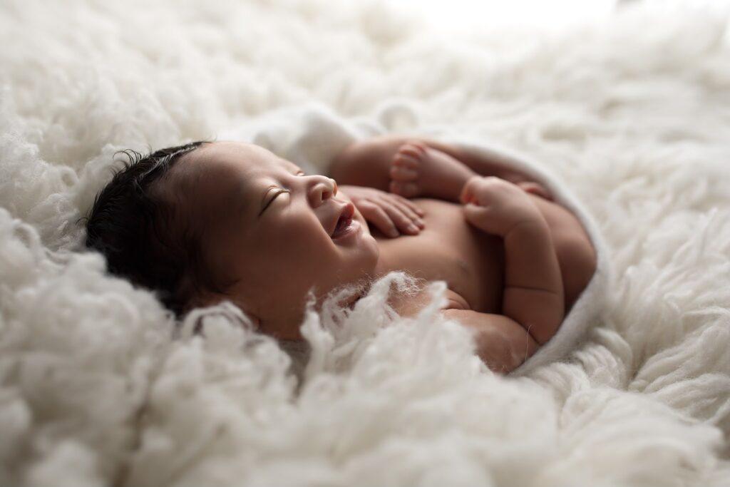 elegant newborn portrait