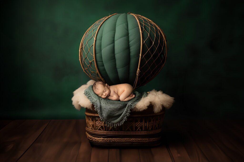 newborn hot air balloon photo