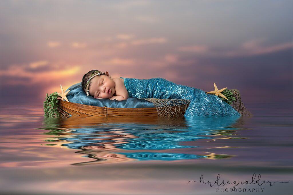 mermaid newborn portrait