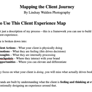 Mapping the Client Experience